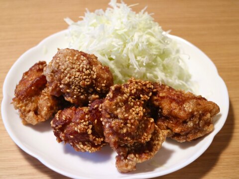 カリカリ☆鶏のジューシーごま唐揚げ